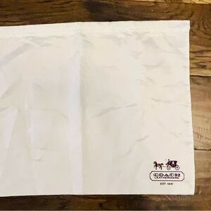 Coach White Leatherware Dust Bag